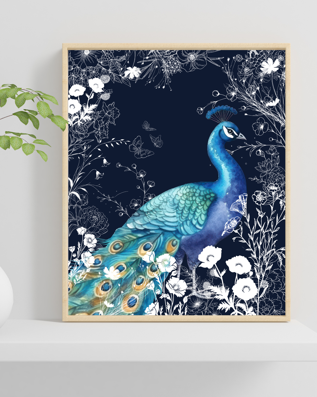 Peacock No.01 - Fine Art Floral Poster