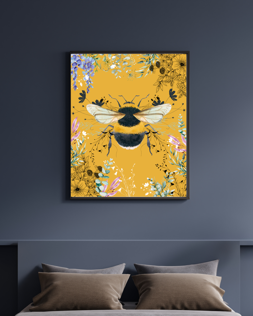 Bumblebee No.01 - Fine Art Poster (Mustard Yellow)