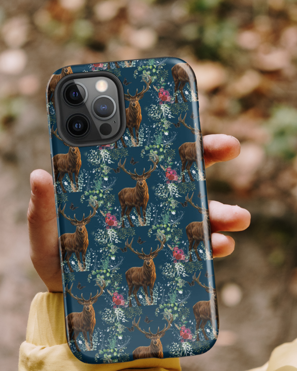 Floral stag - Tough Case for iPhone®